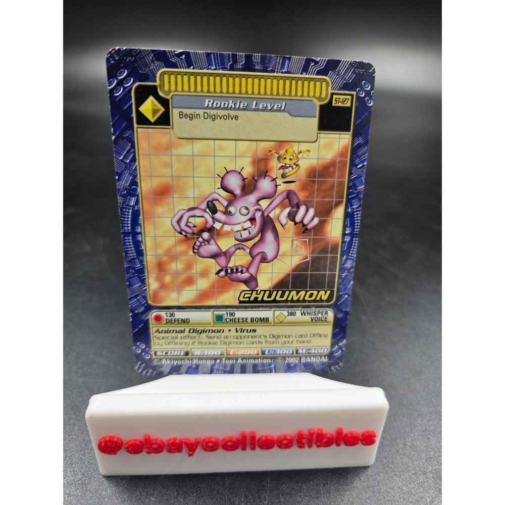 2002 Bandai Digimon Digi-Battle Chuumon ST-127 Rookie Level Virus Card